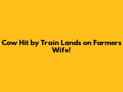 Cow Hit by Train Lands on Farmer's Wife!