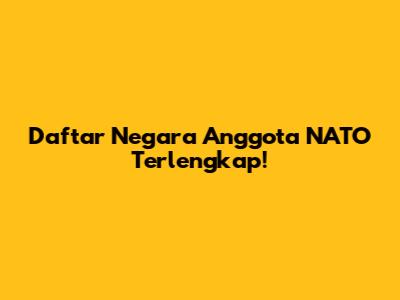 Daftar Negara Anggota NATO Terlengkap!