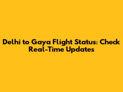Delhi to Gaya Flight Status: Check Real-Time Updates