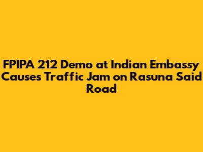 FPIPA 212 Demo at Indian Embassy Causes Traffic Jam on Rasuna Said Road