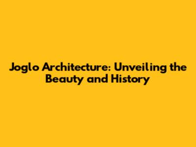 Joglo Architecture: Unveiling the Beauty and History