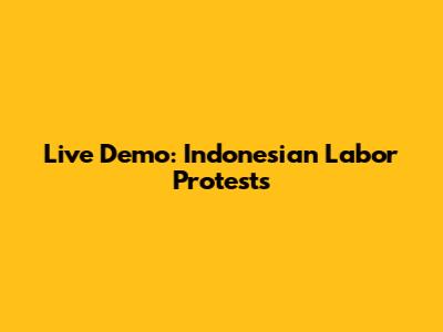 Live Demo: Indonesian Labor Protests