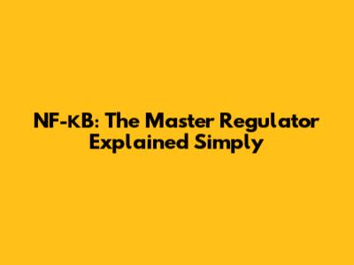 NF-κB: The Master Regulator Explained Simply