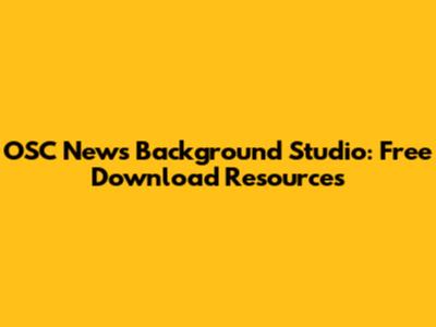 OSC News Background Studio: Free Download Resources