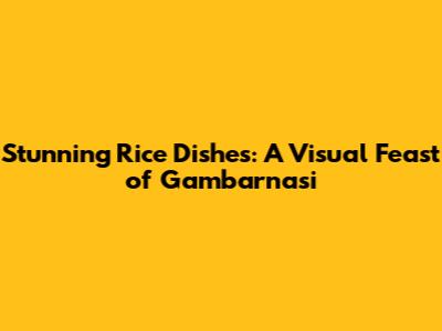 Stunning Rice Dishes: A Visual Feast of Gambarnasi