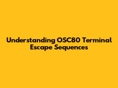 Understanding OSC80 Terminal Escape Sequences